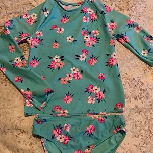 Girls Rash guard bathing suit size 10